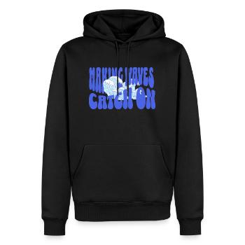 Beach Ocean Surfing Retro Surfers Sea Waves Summer - Männer Premium Bio Hoodie - Schwarz - Vorne - Nico (187cm)