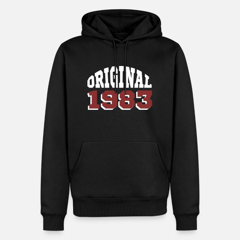 Original 1983 - Sweat à capuche Premium bio Homme - noir