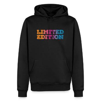 Limited Edition - Männer Premium Bio Hoodie - Schwarz - Vorne - Nico (187cm)
