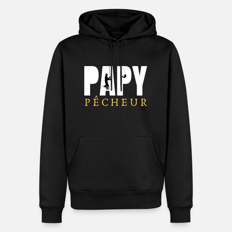 PAPY PÊCHEUR 1 - Sweat à capuche Premium bio Homme - noir