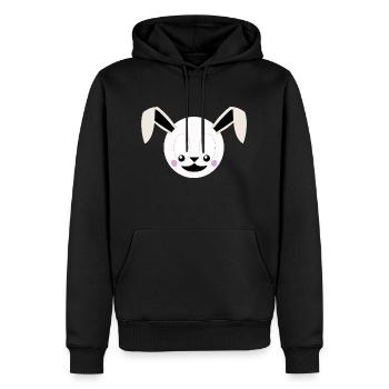 Hase - Männer Premium Bio Hoodie - Schwarz - Vorne - Nico (187cm)