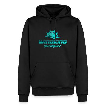 Surf - Sweat à capuche Premium bio Homme - noir - Devant - Nico (187cm)