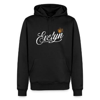 Evelyn Custom Name for Women Kids Toddlers - - Men’s Premium Organic Hoodie - black - Front - Nico (187cm)