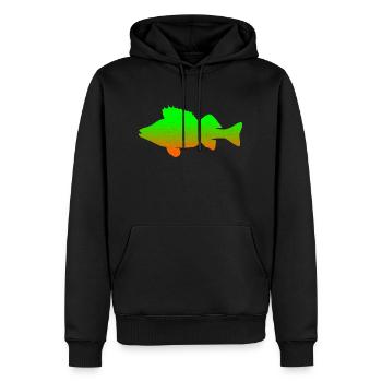 Barsch Silhouette - Männer Premium Bio Hoodie - Schwarz - Vorne - Nico (187cm)