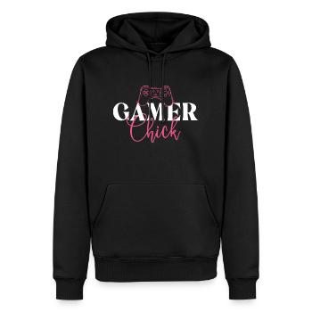 Gamer Chick - Fille de jeux vidéo Amoureuse de la console PC - Sweat à capuche Premium bio Homme - noir - Devant - Nico (187cm)