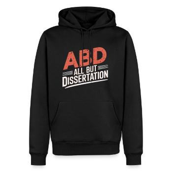 ABD All But Dissertation 9 - Männer Premium Bio Hoodie - Schwarz - Vorne - Nico (187cm)