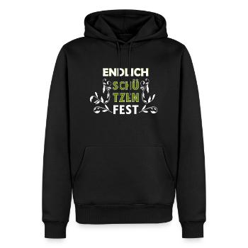 Endlich Schützenfest - Männer Premium Bio Hoodie - Schwarz - Vorne - Nico (187cm)