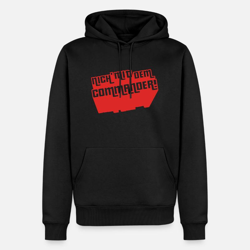 Pas avec le commandant! - Sweat à capuche Premium bio Homme - noir