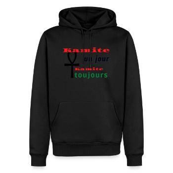 Kamite un jour Kamite toujours - Sweat à capuche Premium bio Homme - noir - Devant - Nico (187cm)