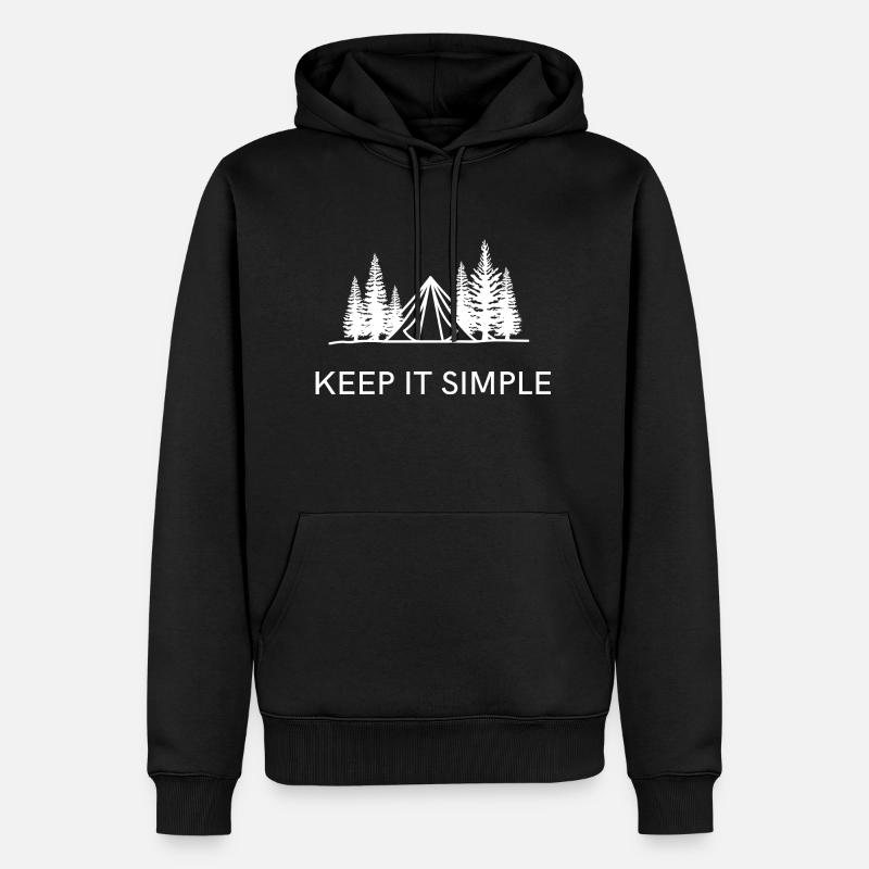 Keep it simple - Männer Premium Bio Hoodie - Schwarz