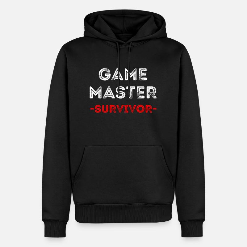 Game Master Survivor RPG (Message) - Sweat à capuche Premium bio Homme - noir