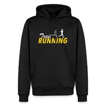 Trail Running Cool Vintage Runner T-Shirt Present - Männer Premium Bio Hoodie - Schwarz - Vorne - Nico (187cm)