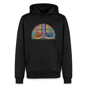 Schnecken - Männer Premium Bio Hoodie - Schwarz - Vorne - Nico (187cm)