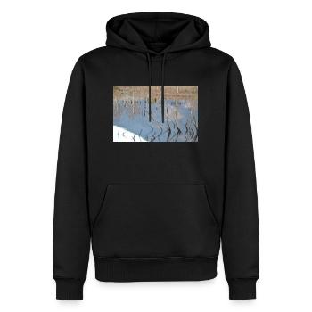 nature - Männer Premium Bio Hoodie - Schwarz - Vorne - Nico (187cm)
