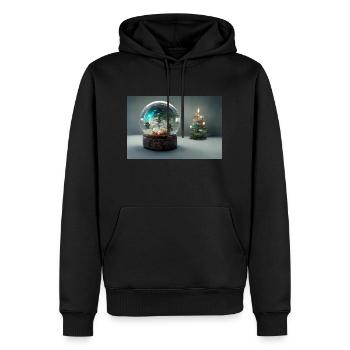 Noël 11 - Sweat à capuche Premium bio Homme - noir - Devant - Nico (187cm)