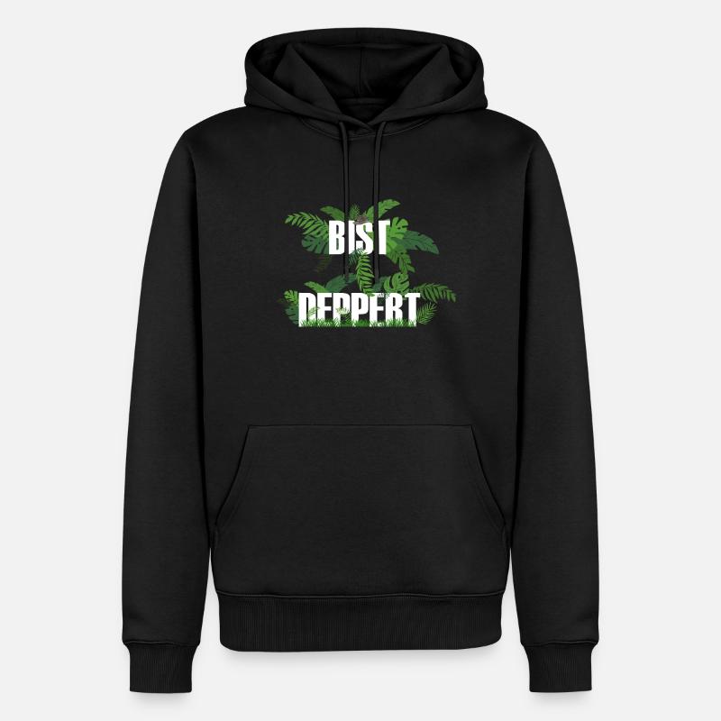Bist deppert - Männer Premium Bio Hoodie - Schwarz