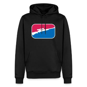 Jäger Gewehr Büchse Jagd cooles lustiges Geschenk - Männer Premium Bio Hoodie - Schwarz - Vorne - Nico (187cm)