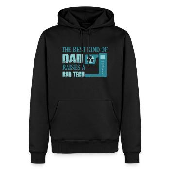 The Best Kind Of Dad Raises A Rad Tech Radiology R - Männer Premium Bio Hoodie - Schwarz - Vorne - Nico (187cm)