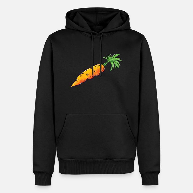 Die Karotte - Männer Premium Bio Hoodie - Schwarz