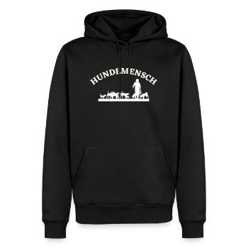 Hundemensch Hundefreund bester Freund treue Seele - Männer Premium Bio Hoodie - Schwarz - Vorne - Nico (187cm)
