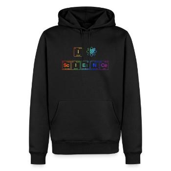 I LOVE SCIENCE - Éléments système perdiode LGBTQ - Sweat à capuche Premium bio Homme - noir - Devant - Nico (187cm)