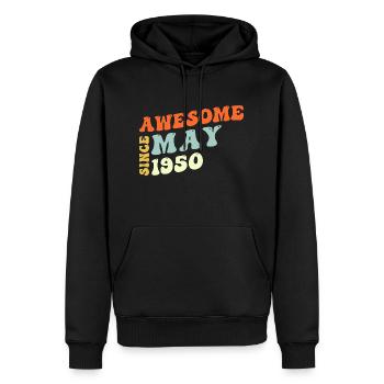 Groovy 73 Jahre alt Awesome seit Mai 1950 73. - Männer Premium Bio Hoodie - Schwarz - Vorne - Nico (187cm)