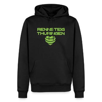 Rennsteig Thüringen - Männer Premium Bio Hoodie - Schwarz - Vorne - Nico (187cm)