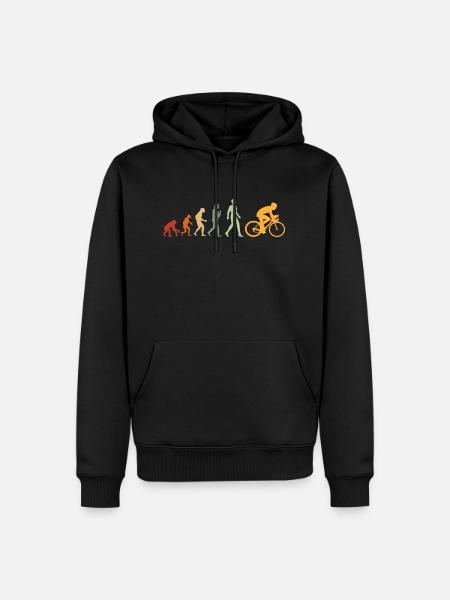 Evolution Radfahrer Geschenk für Radfahrer Fahrrad MTB - Männer Premium Bio Hoodie - Schwarz