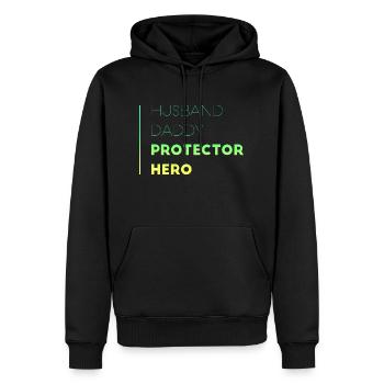 Funny Dad Fathers day - Men’s Premium Organic Hoodie - black - Front - Nico (187cm)