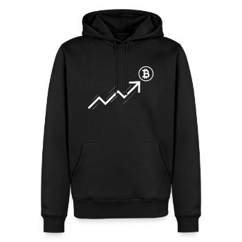 Crypto Bitcoin Trading - Männer Premium Bio Hoodie - Schwarz - Vorne - Nico (187cm)