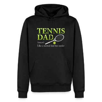 Tennis Dad - Cool - Sweat à capuche Premium bio Homme - noir - Devant - Nico (187cm)