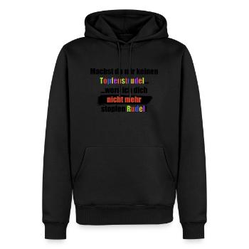 Fürn Rudl - Männer Premium Bio Hoodie - Schwarz - Vorne - Nico (187cm)
