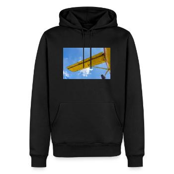 Wing of airplane - Men’s Premium Organic Hoodie - black - Front - Nico (187cm)