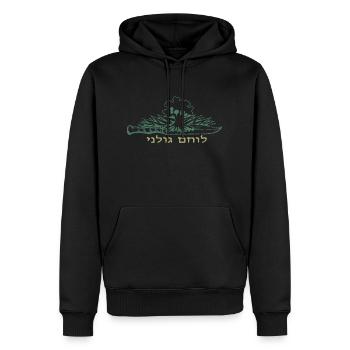 Israël Tsahal Juda juif hébreu - Sweat à capuche Premium bio Homme - noir - Devant - Nico (187cm)