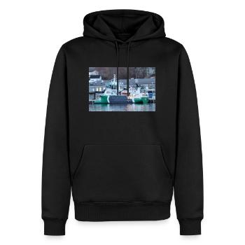 Hordafjell - Men’s Premium Organic Hoodie - black - Front - Nico (187cm)
