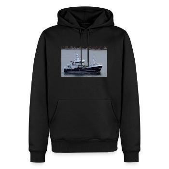 Seibas - Men’s Premium Organic Hoodie - black - Front - Nico (187cm)