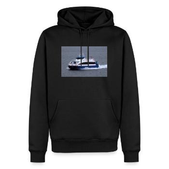 Chat qui fume - Sweat à capuche Premium bio Homme - noir - Devant - Nico (187cm)