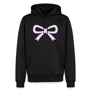 Noeud lilas - Sweat à capuche Premium bio Homme - noir - Devant - Nico (187cm)