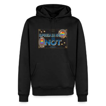 Amour Inclusivité Égalité Orgueil Arc-en-ciel Paix - Sweat à capuche Premium bio Homme - noir - Devant - Nico (187cm)