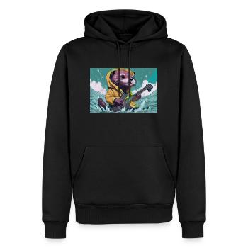 Otti Gitarre - Männer Premium Bio Hoodie - Schwarz - Vorne - Nico (187cm)