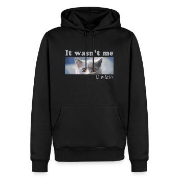 Busted? Ich war es nicht! Schuldige Katze - Männer Premium Bio Hoodie - Schwarz - Vorne - Nico (187cm)