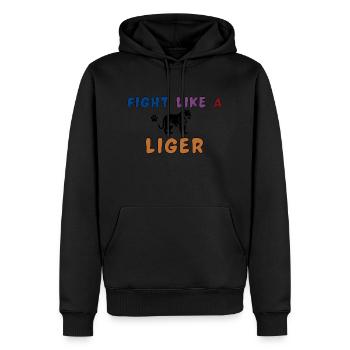 Fight like a liger - Men’s Premium Organic Hoodie - black - Front - Nico (187cm)