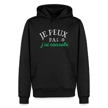 I can't I consoled - Men’s Premium Organic Hoodie - black - Front - Nico (187cm)