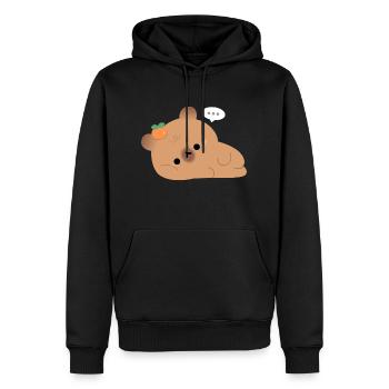 Müdes Wasserschwein - Männer Premium Bio Hoodie - Schwarz - Vorne - Nico (187cm)