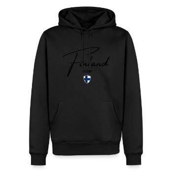 Flagge von Finnland, finnischer Stolz - Männer Premium Bio Hoodie - Schwarz - Vorne - Nico (187cm)
