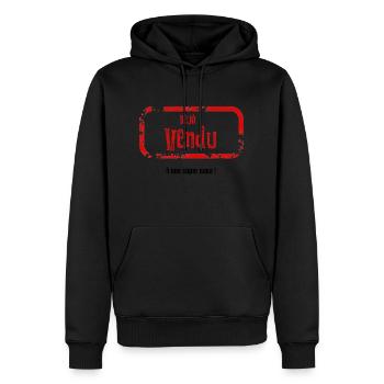 Déjà vendu à une super nana ! - Sweat à capuche Premium bio Homme - noir - Devant - Nico (187cm)