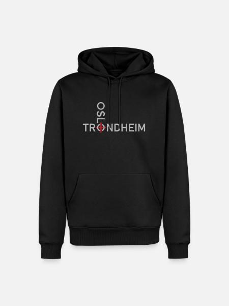 OSLO to TRONDHEIM - Men’s Premium Organic Hoodie - black