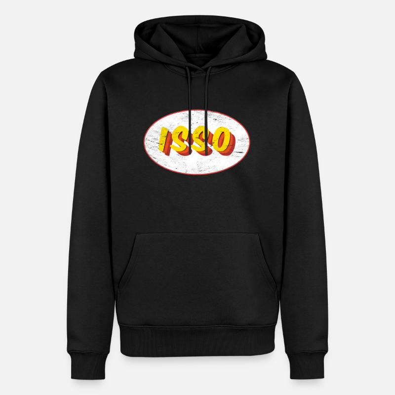 isso - Männer Premium Bio Hoodie - Schwarz