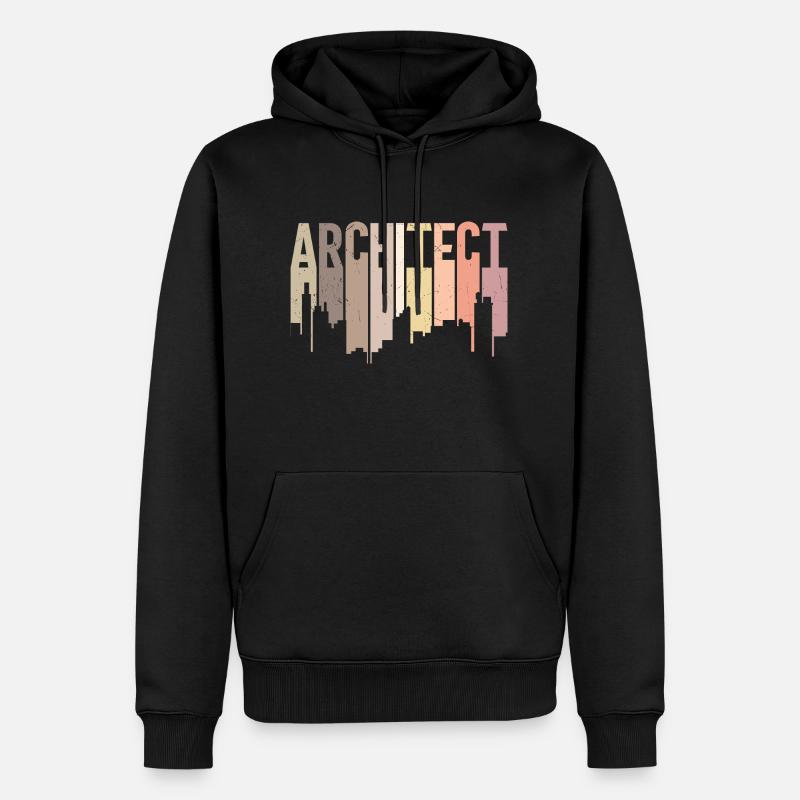 Architecte - Sweat à capuche Premium bio Homme - noir