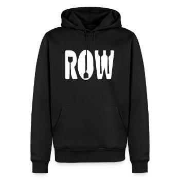 ROW Awesome Paddle Rowing Designs T-Shirt Present - Men’s Premium Organic Hoodie - black - Front - Nico (187cm)